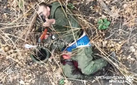 Occupier’s upper half of his body was torn off after attack by our soldiers. VIDEO