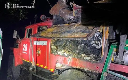 Russian Federation fired at rescuers in Nikopol who were putting out fire - State Emergency Service. PHOTOS