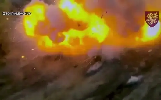 Detonation of enemy APC-82A ammunition in Kursk region. VIDEO