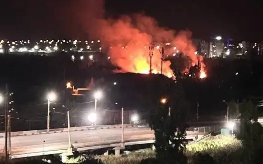 Largest park in occupied Mariupol caught fire. VIDEO&PHOTOS