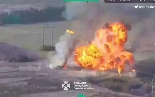 Border guards planted about 30 mines, on which two IFVs and enemy tank blew up. VIDEO