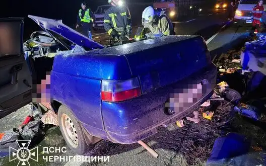 4 people were killed in road accident, including 2 children in Chernihiv region - SES. PHOTO