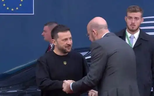 Zelenskyy arrived at EU summit in Brussels. PHOTO