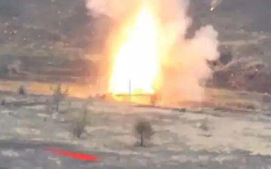 Russia’s most modern T-90 "Proryv" tank explodes after Ukrainian kamikaze drone attack. VIDEO