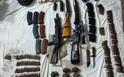 In Slavutych, police expose man who kept weapons and ammunition in garage, he faces up to 7 years in prison. PHOTO