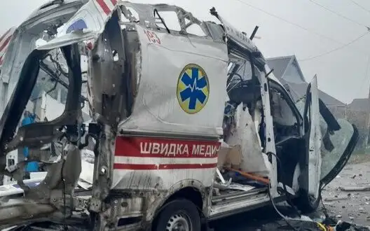 Russians attack ambulance evacuating wounded in Stanislav with UAV. PHOTOS