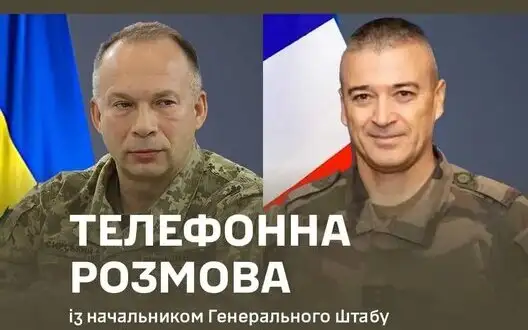 Syrskyi discusses training of AFU soldiers within framework of EU training mission with Chief of French General Staff Burkhard