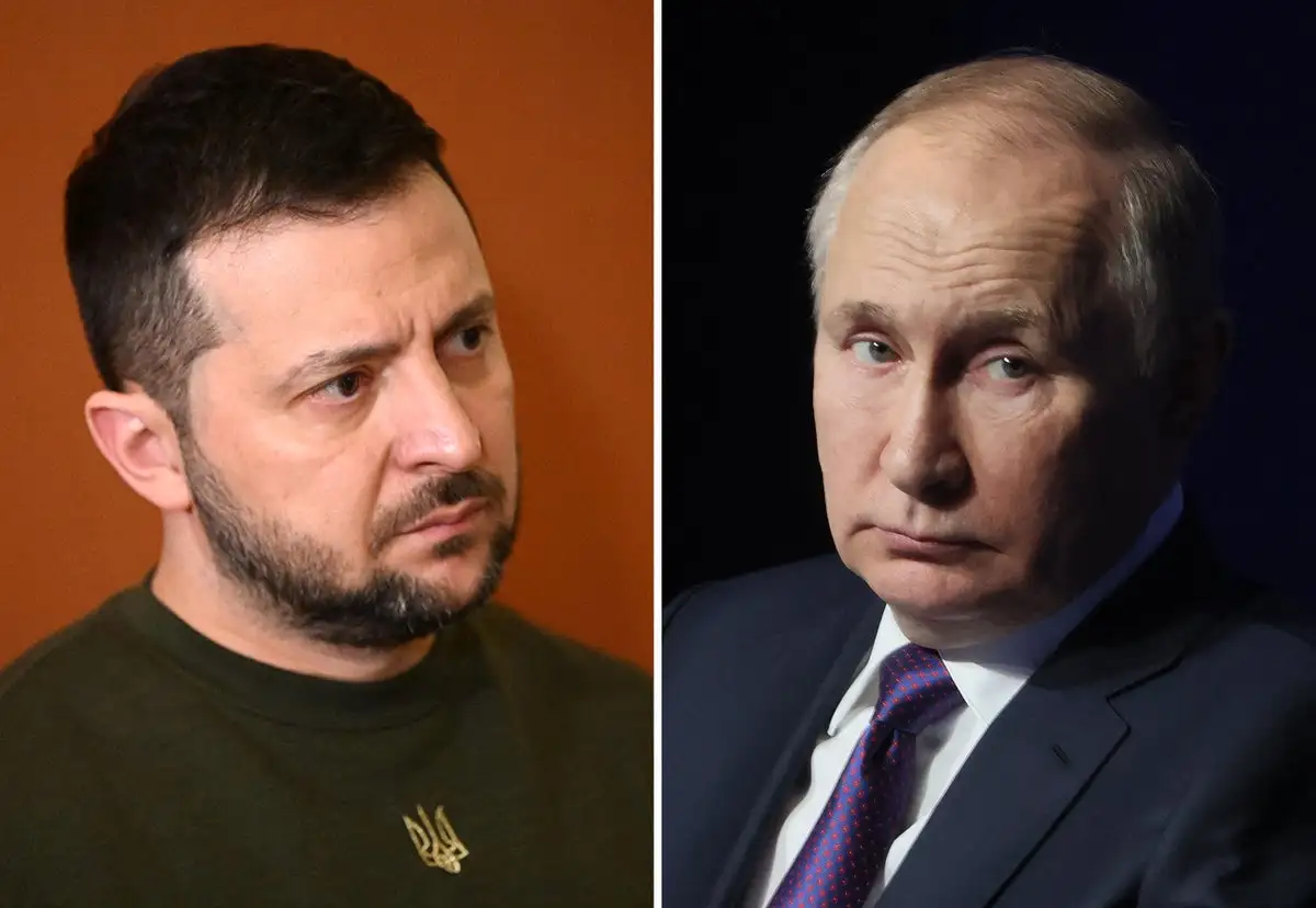 Zelensky hits out at ‘insane neighbour’ Russia as he claims Putin is ‘searching world for more weapons’