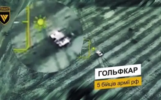 Our soldiers ambushed occupiers, destroyed golf cart with 6 Russian soldiers. VIDEO