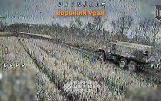 Soldiers of 3rd Brigade destroyed enemy Nona self-propelled artillery system and two Ural trucks in Kharkiv region. VIDEO