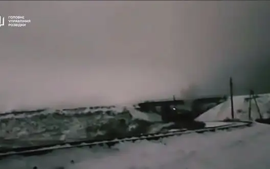 Railroad tracks blown up in Ulyanovsk, Russia - DIU. VIDEO