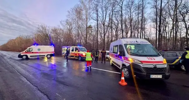 На Волині мікроавтобус з людьми злетів з дороги: водій загинув на місці