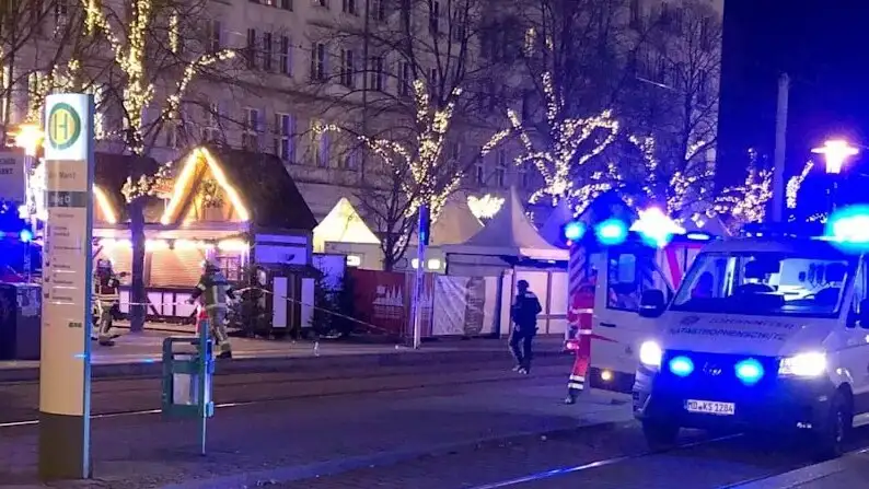 Terrorist attack in Magdeburg. A speeding car rammed into a crowd at a Christmas market