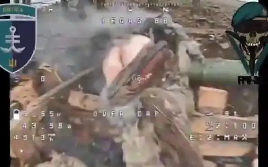 Kamikaze drone attacks Russian invader right in naked butt. VIDEO 18+