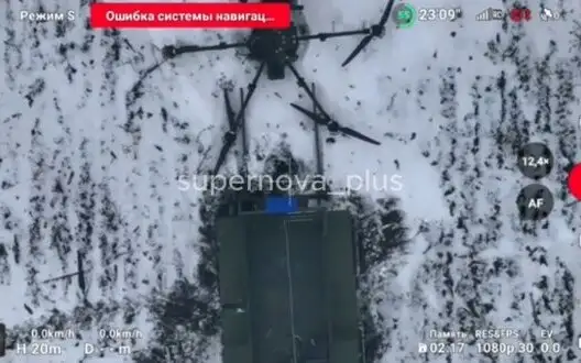 Ukrainian Armed Forces ground drone takes heavy bomber drone out of grey zone for repair. VIDEO