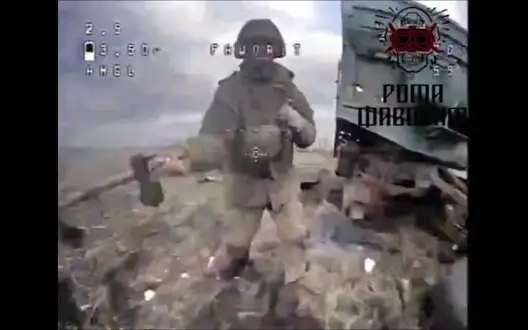 Occupier throws everything he can at drone, but in less than minute Russian has failed. VIDEO