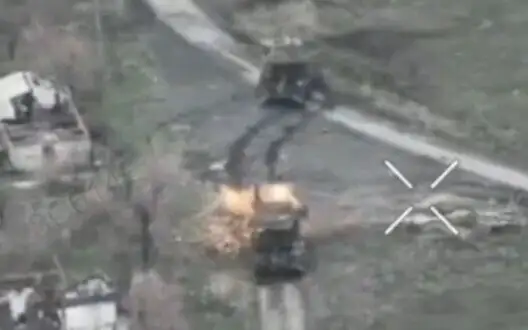 Drone operators from 110th Brigade destroy three enemy tanks, infantry fighting vehicle and repel attack in Donetsk Oblast. VIDEO