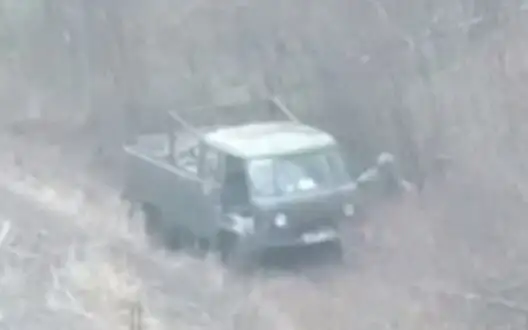 Soldiers of 32nd SMB destroyed enemy "loaf" with ammunition using drone. VIDEO