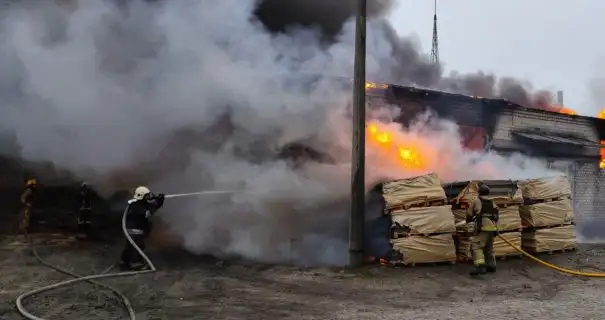 У ДСНС показали фото пожежі на Кіровоградщині, яка виникла внаслідок російської атаки