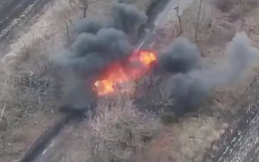 Motorcycle with occupiers explodes on mine during assault in Pokrovsk direction. VIDEO