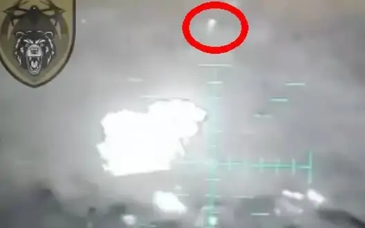 Body of occupier flying upwards after drop from Ukrainian drone. VIDEO