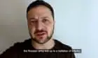 Zelenskyy claims Russian battalion lost in new Ukrainian offensive in Kursk region – video