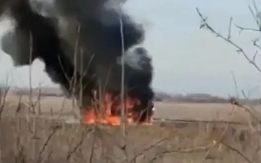 Occupier looking from bushes at Russian burning car and scolding Ukrainians: "Bastards! F#king f#kers! There’s something else exploding there". VIDEO