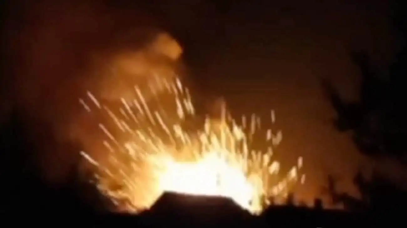 Oil depot catches fire in Russia's Kuban due to drone attack – video