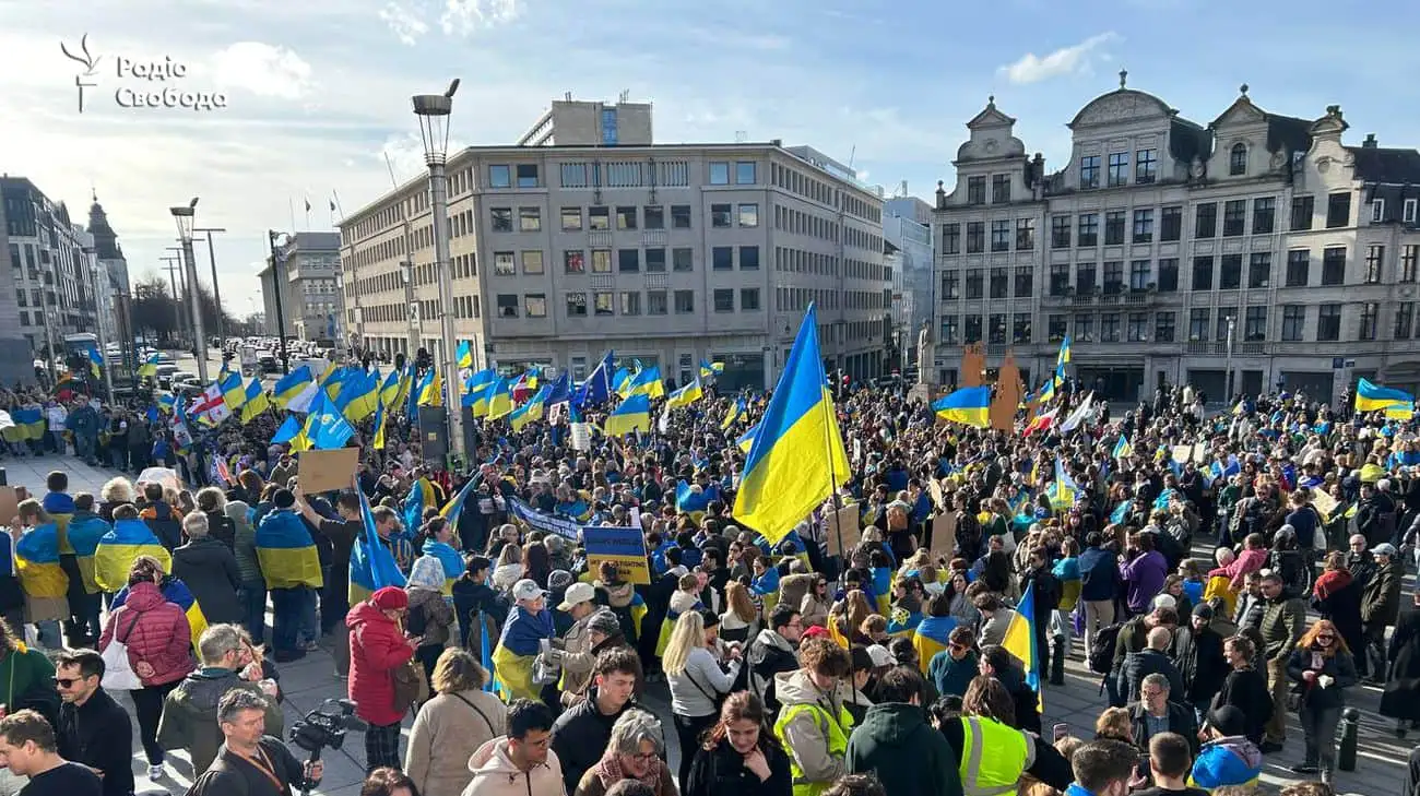 Pro-Ukraine rallies held in Prague and Brussels – photos