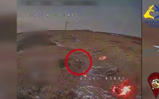 Russian soldier threw stick at drone, but didn’t notice another drone flying directly at him. VIDEO