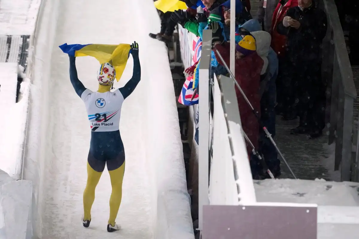 In Lake Placid, a pair of athletes are sliding for Ukraine. They hope better days are ahead