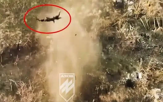 Russian man flies out of well and soars high into sky after munition is dropped from Ukrainian drone. VIDEO