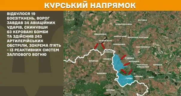 ЗСУ вийшли з Суджі: Генштаб оприлюднив мапу боїв на Курщині