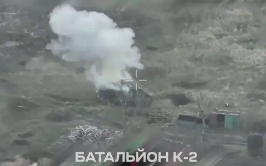 K-2 pilots destroyed Russian MT-LB with invading assaultmen with drones. VIDEO