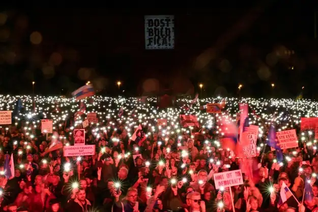 Protesters in Slovakia demanded the resignation of Prime Minister Fico