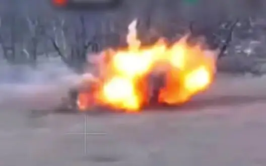 IFV vehicle with Russian assault troops explodes on anti-tank mine. VIDEO