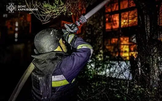 Aftermath of Shahed attack on Kharkiv: enterprise burning and houses damaged. PHOTOS
