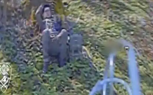 Operator of kamikaze drone eliminated tired occupier who lay down to rest on grass under tree.. VIDEO