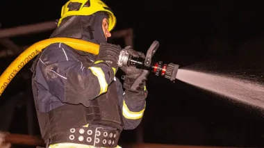 Russian drones attack Cherkasy Oblast, causing fire at infrastructure facility