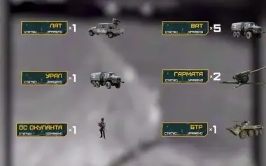 Soldiers of 92nd SAB destroyed APC, 5 trucks, 2 cannons and car of occupiers in Kharkiv region. VIDEO