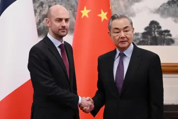 France's foreign minister is in China to discuss Ukraine and trade issues