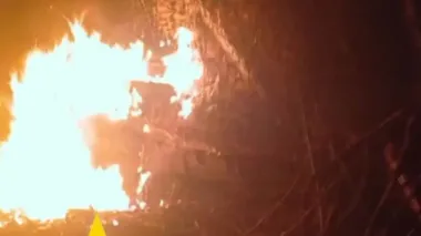 Ukrainian partisans set fire to Russian tank in Donetsk Oblast