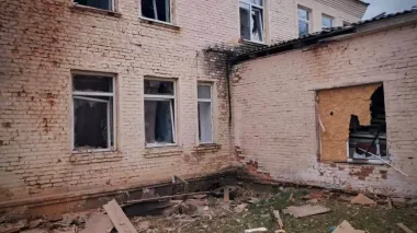 Russian drones strike hospital in Chernihiv Oblast, leaving nurse injured – photos