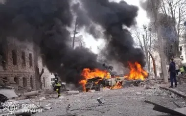 Russian strike on Sumy: National Police showed first footage from attack site. VIDEO