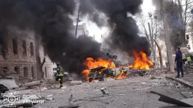 Russian Defence Ministry cynically claims 13 April strike on Sumy targeted "military meeting"