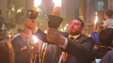У Храмі Гробу Господнього зійшов Благодатний вогонь