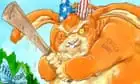 Chris Riddell on Donald Trump, the Easter bunny who came to break all the eggs