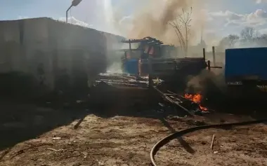 Occupiers struck enterprise in Chernihiv region with drones: fire broke out. PHOTOS