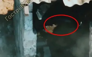 Occupier plunged into waste pit through village outhouse hole after Ukrainian drone payload drop. VIDEO