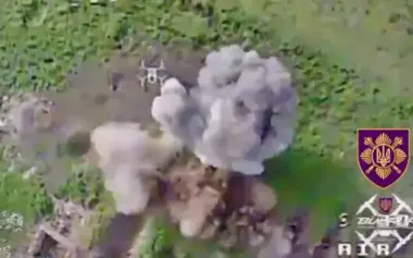 Fighters of Presidential Brigade are destroying enemy dugouts with drone-dropped munitions. VIDEO